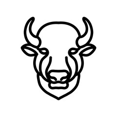 Fototapeta premium cow for animal head illustration, zoo and farms animal icons, nature icons set