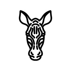 Fototapeta na wymiar zebra for animal head illustration, zoo and farms animal icons, nature icons set