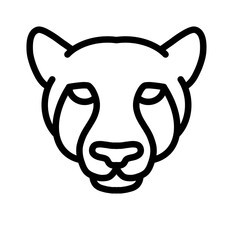 tiger for animal head illustration, zoo and farms animal icons, nature icons set