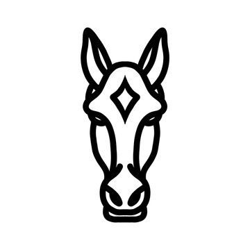 donkey for animal head illustration, zoo and farms animal icons, nature icons set