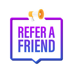 Refer a friend. Business success. Vector stock illustration.