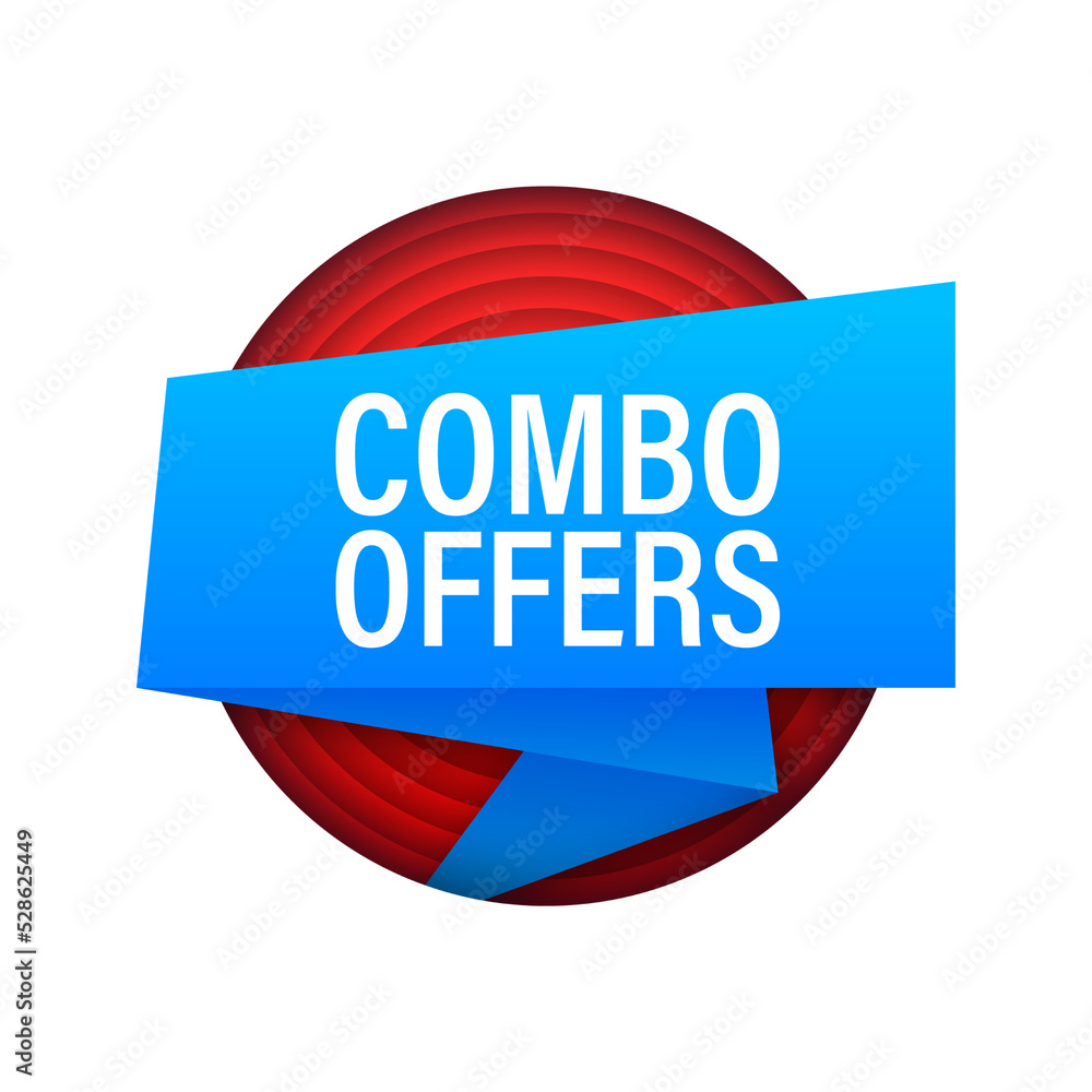 Canvas Prints Combo offers. Banner with combo offers isolated on white background. Web design. Vector stock illustration.