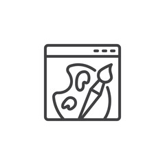 Web design line icon