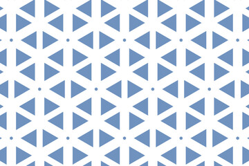 Fototapeta premium Abstract blue and white minimalism triangle geometric background pattern.