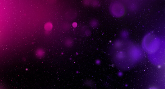 Pink and purple colorful starry sky, horizontal galaxy background