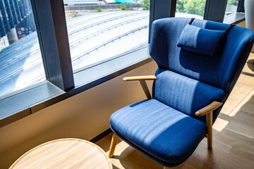 Area of Co-Working Space on social distancing with a luxury comfortable design for work as free and relax at True digital park , Thailand. Concept of creative cooperates workspace.