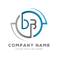 Obraz premium letter DB Logo Design Vector Template. Initial Blue And Silver Letter Design DB Vector Illustration With White Background.