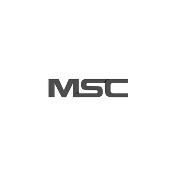 msc letter initial logo vector