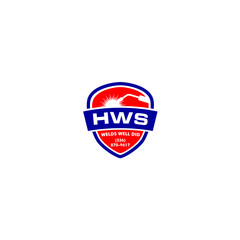 welding icon shield logo vector