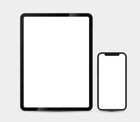 タブレットやスマートフォンなどの最新ガジェットのモックアップ