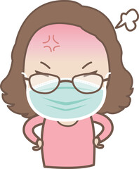 People wearing medical mask. Protection virus