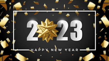 Fototapeta na wymiar 2023 Happy New Year Card