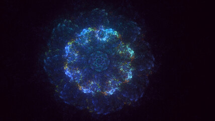 3D rendering abstract circle light background