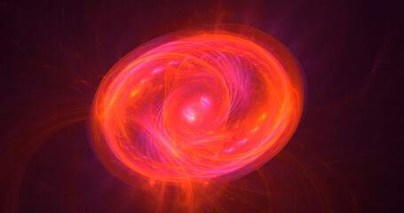 3D rendering abstract multicolor fractal light background