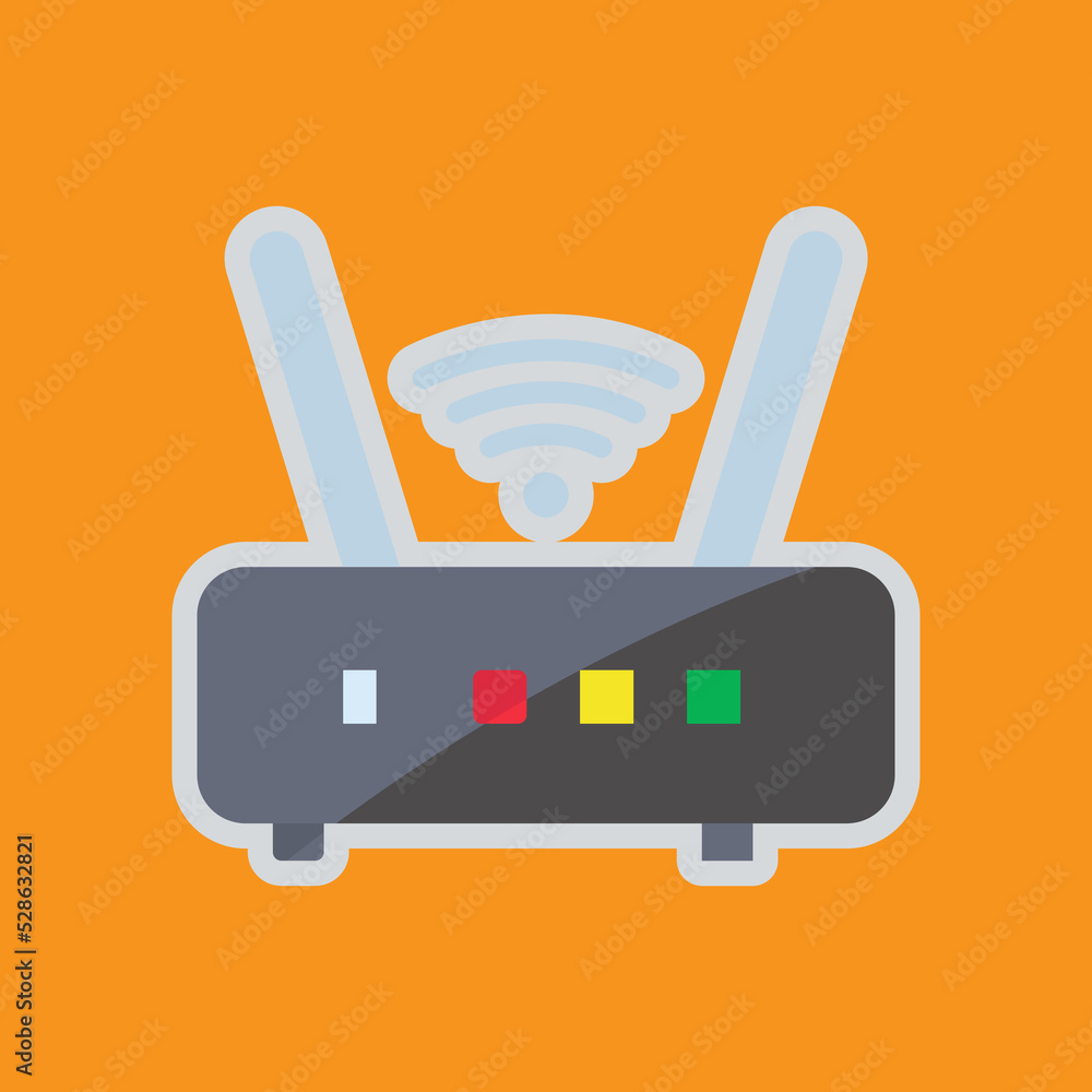 Poster wireless icon, access point. icon related to electronic, technology. flat icon style. suitable for s