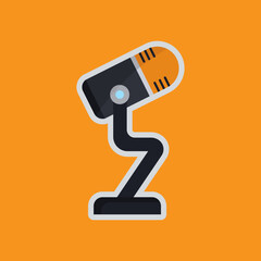 Microphone icon. Icon related to electronic, technology. Flat icon style. Suitable for stickers and prints. Simple design editable