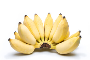 Cultivated banana(Kluai Namwa in Thai language) isolated on white background - 528633045