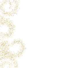 Gold Glitter Stars. Luxury Shiny Confetti.