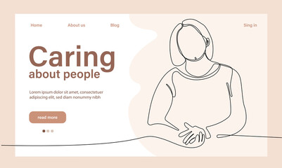 Charity and help from community of tiny volunteers. People giving care. Voluntary, sponsorship, altruism concept for banner, website design or landing web page. Vector illustration