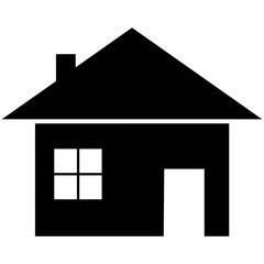 Haus Icon in schwarz als Symbol für Immobilien, Ferienhaus oder Eigenheim