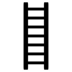 Leiter Icon in schwarz als Symbol für Aufstieg, Bauarbeiten oder Handwerk