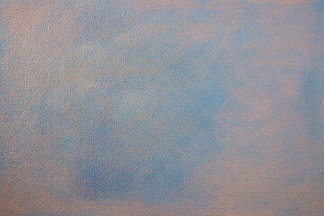Hand painted pink and blue background with oil paints on canvas - 528636855