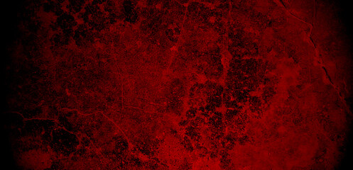 Red grunge abstract texture. Empty concrete dark wall texture. Scary background. Scary red and black. Horror.Dare.