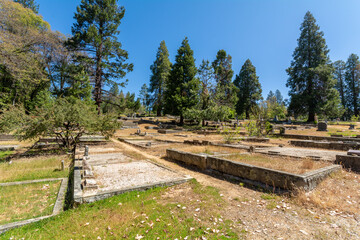 Fototapeta na wymiar Old California Cemetery, United States.