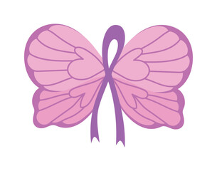 breast cancer butterfly wings