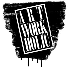 Artworkholic lettering,graffiti,letters logo,vector illustration.