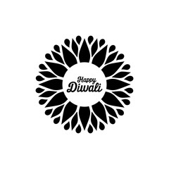 diwali circle flower logo design