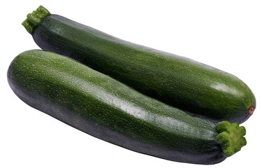 green natural organic zucchini vegetable isolated