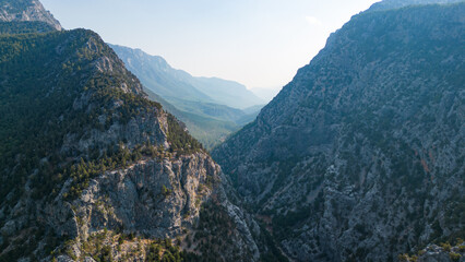 Scenes of wild, dangerous and unusual canyons of Antalya