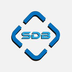 SDB letter logo design on background SDB creative initials letter logo concept. SDB letter design