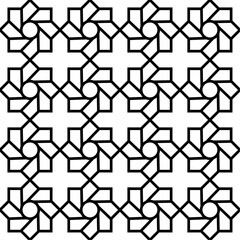 Vector seamless with geometric Arabic pattern