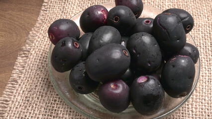 Jambul or Jamun (Syzygium cumini) isolated on white background