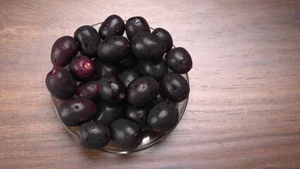 Jambul or Jamun (Syzygium cumini) isolated on white background