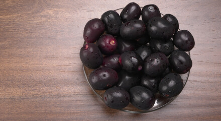 Jambul or Jamun (Syzygium cumini) isolated on white background