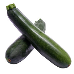 green natural organic zucchini vegetable isolated