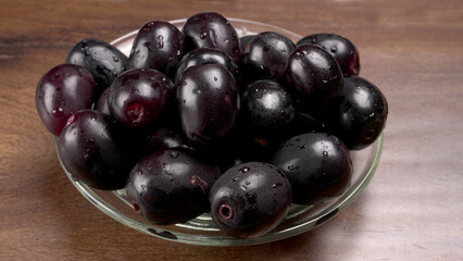 Jambul or Jamun (Syzygium cumini) isolated on white background