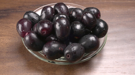 Jambul or Jamun (Syzygium cumini) isolated on white background