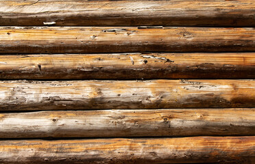 background of wooden log cabins wood