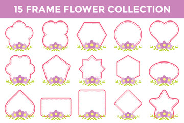 flower frame geometric shape collection