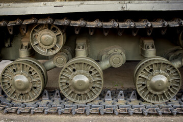 Caterpillar from an old military tank.