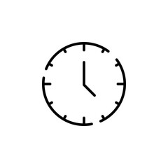 Clock, Timer, Time Dotted Line Icon Vector Illustration Logo Template. Suitable For Many Purposes.