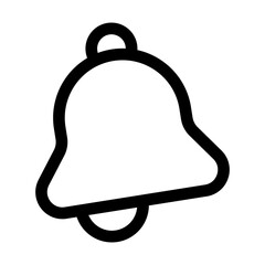 Notification bell icon symbol sign with transparent background PNG
