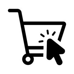 Web store shopping cart icon symbol sign with transparent background PNG © Evolvect