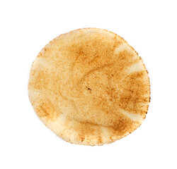 Wheaten Pita Flat Bread Isolated, Flatbread, Chapati, Naan, Tortilla on White Background