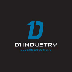1D D1 Letter logo vector image