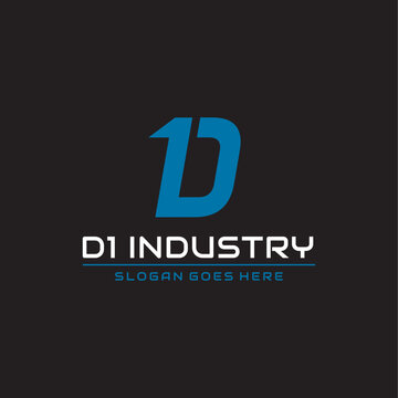 1D D1 Letter logo vector image